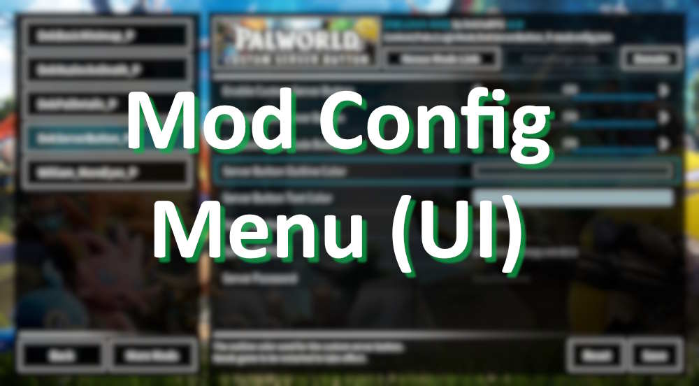 Mod Config Menu (UI)